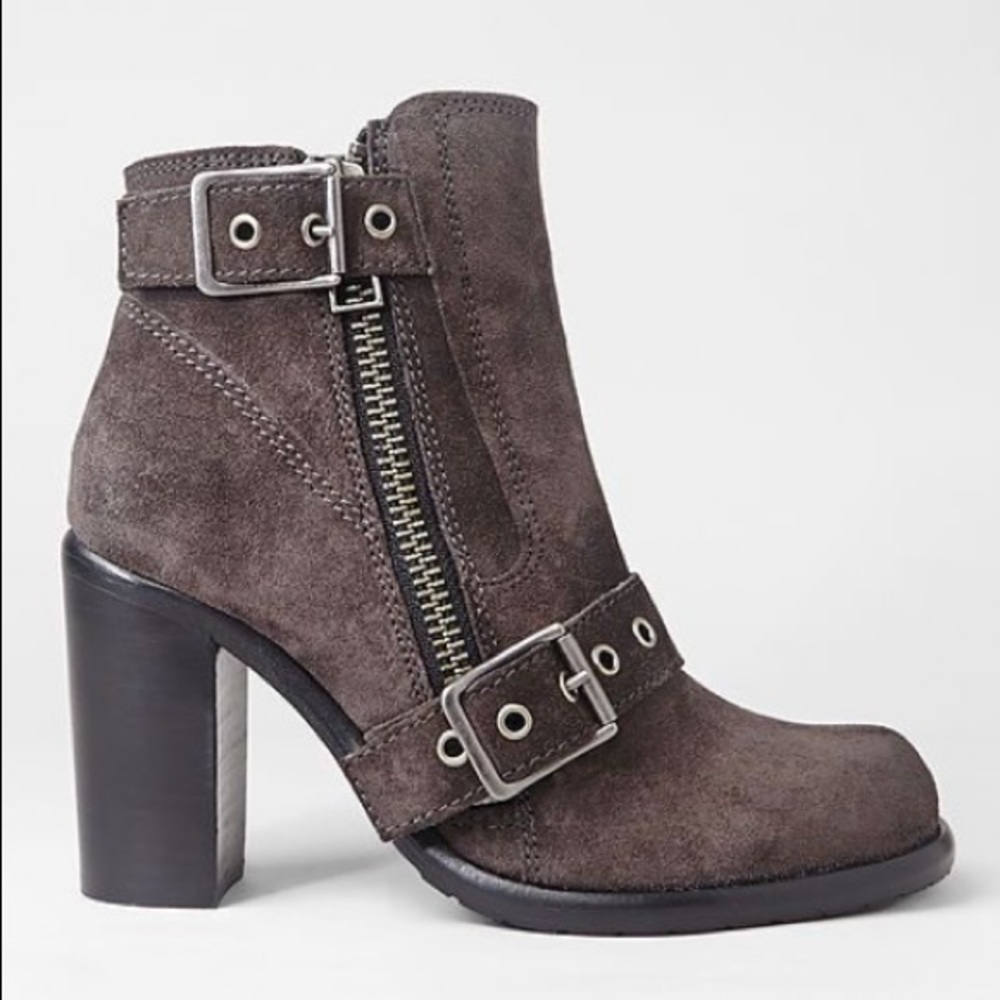 Allsaints / Jules Heeled Black Motorcycle Boots